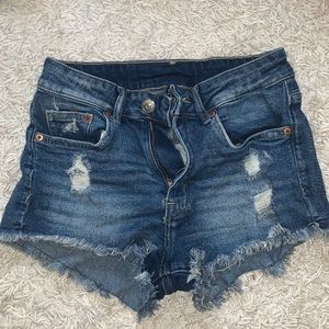 H&M Distressed Jean Shorts